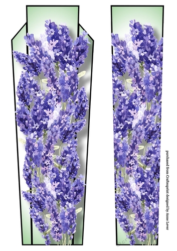 Art Deco Watercolour Lge DL - Lavender