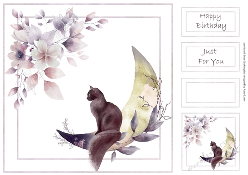 Muted Floral moon 1