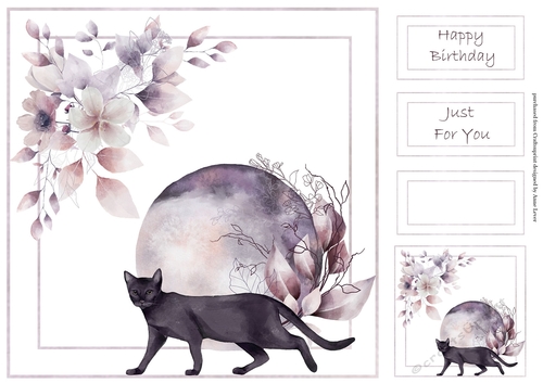Muted Floral moon 2