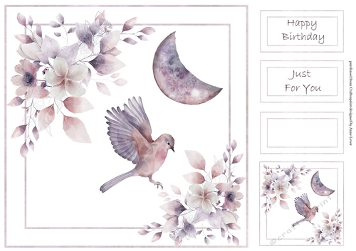 Muted Floral moon 7
