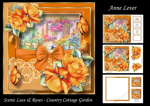 Scenic Lace & Roses - Country Cottage Garden