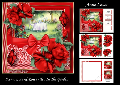 Scenic Lace & Roses - Tea In The Garden