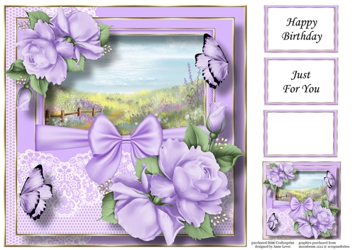 Scenic Lace & Roses - The Cliff Path 8x8