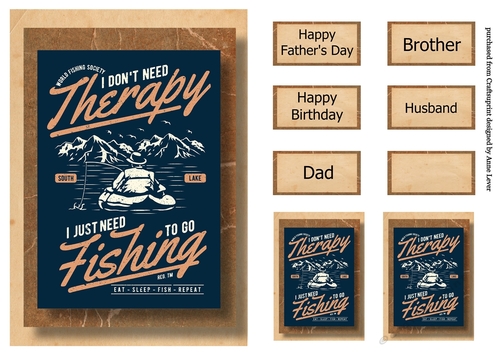 Retro Fishing A5 Poster - Fishing Therapy
