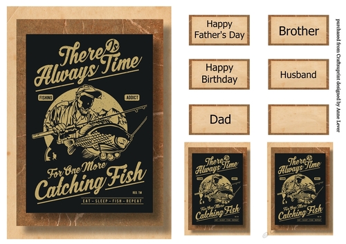 Retro Fishing A5 Poster - Always Time For Fishing