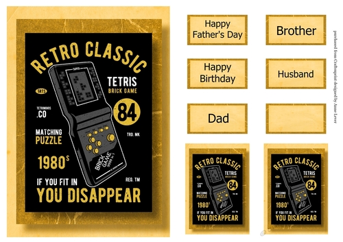 Retro Gaming A5 Poster - Retro Classic Tetris