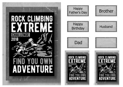 Retro Hobbies A5 Poster - Rock Climbing