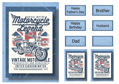 Retro Motorbike A5 Poster - Motorcycle Legend uk
