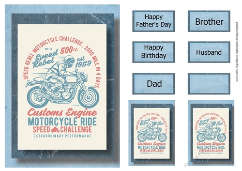 Retro Motorbike A5 Poster - Speed Rebel