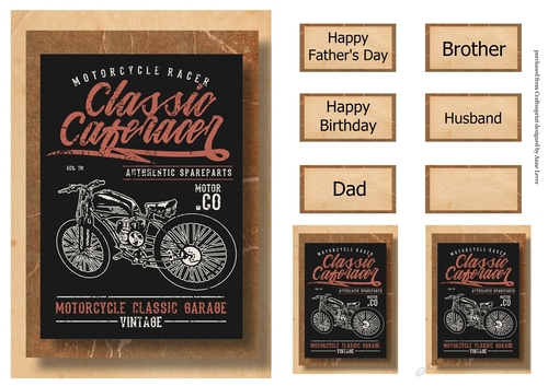 Retro Motorbike A5 Poster - Classic Motorcycle