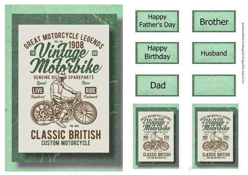 Retro Motorbike A5 Poster - Vintage British Mototbike