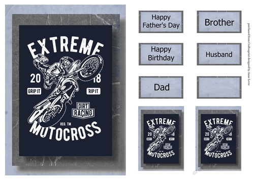 Retro Motorbike A5 Poster - Extreme Motocross