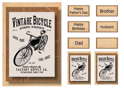 Retro Transport A5 Poster - Vintage Bicycle