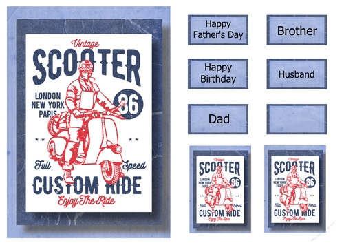 Retro Transport A5 Poster - Vintage Scooter