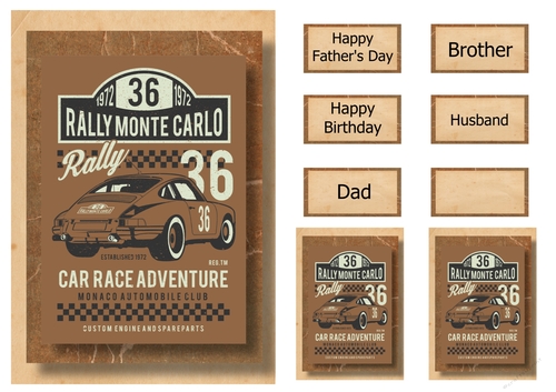 Retro Transport A5 Poster - Monte Carlo Rally