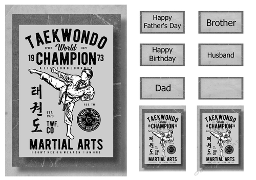 Retro Martial Arts A5 Poster -Taekwondo