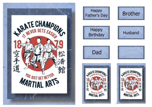 Retro Martial Arts A5 Poster - Karate