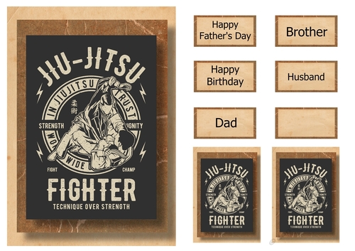 Retro Martial Arts A5 Poster - Jiu Jitsu