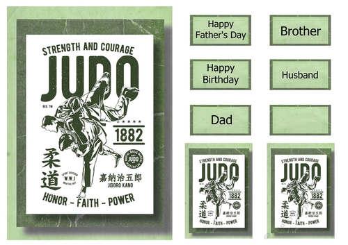 Retro Martial Arts A5 Poster - Judo