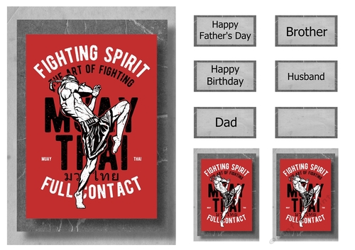Retro Martial Arts A5 Poster - Muay Thai