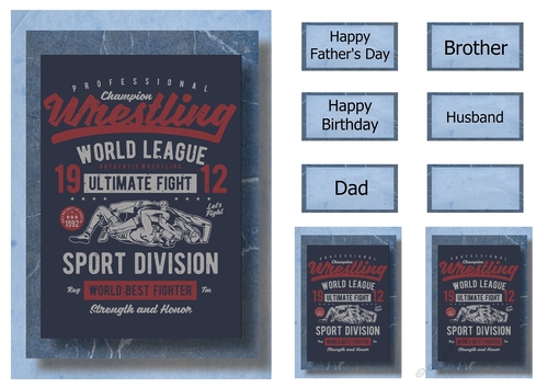 Retro Sports A5 Poster - Wrestling