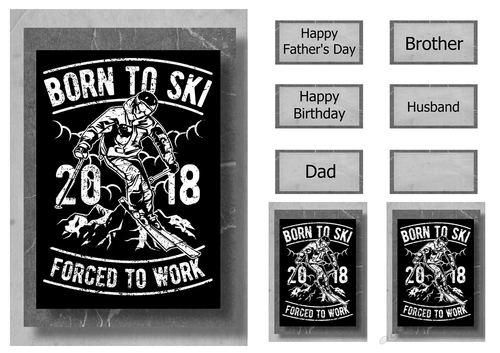 Retro Sports A5 Poster - Skiing