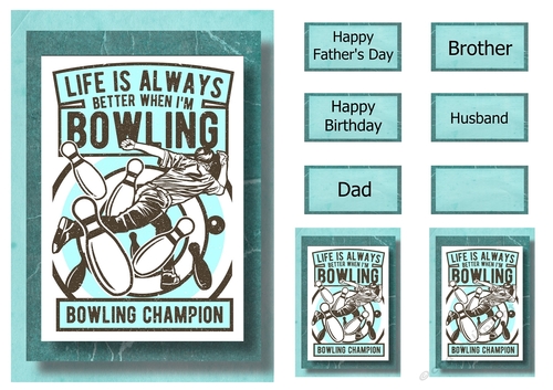Retro Sports A5 Poster - Bowling