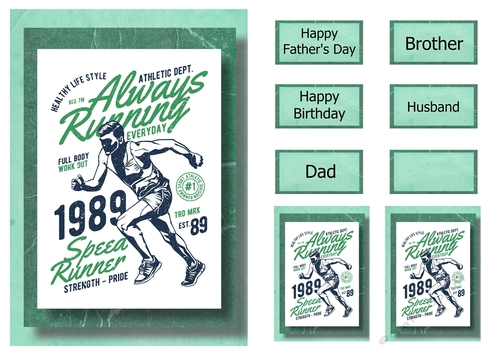 Retro Sports A5 Poster - Running