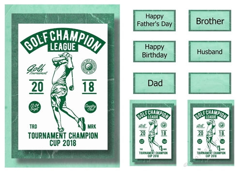 Retro Sports A5 Poster - Golf