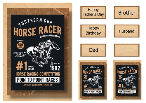 Retro Sports A5 Poster - Horse Racing