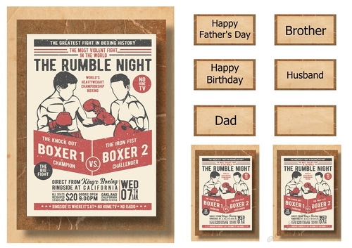 Retro Sports A5 Poster - Boxing