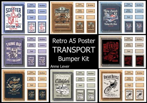 Retro Transport A5 Poster Bumper Kit