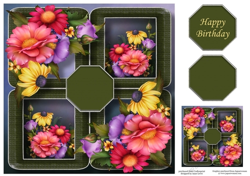 Floral Quad Frame - Breath Of Summer 8x8