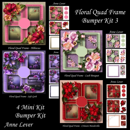 Floral Quad Frame Bumper Kit 3