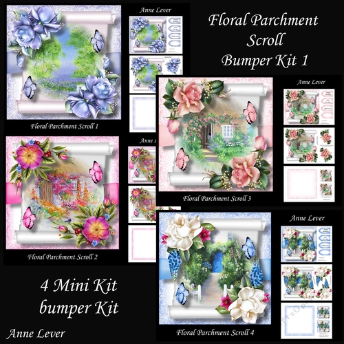 Floral Parchment Scroll Bumper Kit 1