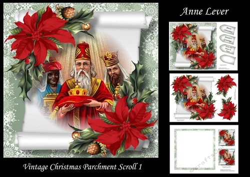 Vintage Christmas Parchment Scroll 1