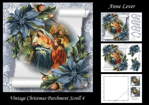 Vintage Christmas Parchment Scroll 4
