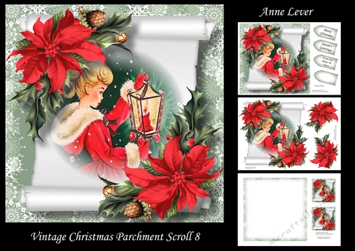 Vintage Christmas Parchment Scroll 8