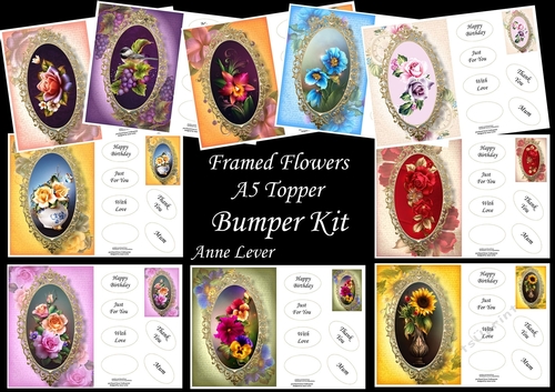 Framed Flowers A5 Toppers Bumper Kit