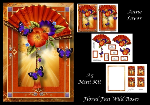Floral Fan Wild Roses