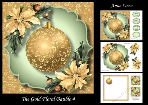 The Gold Floral Bauble 4