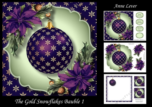 The Gold Snowflakes Bauble 1