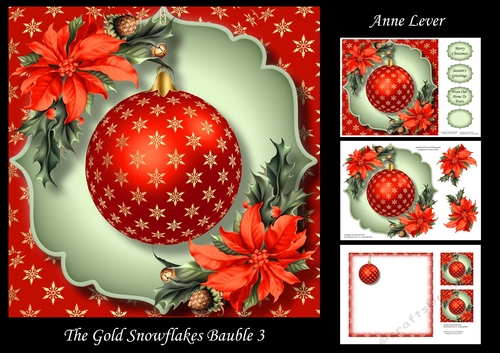The Gold Snowflakes Bauble 3