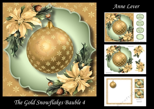 The Gold Snowflakes Bauble 4