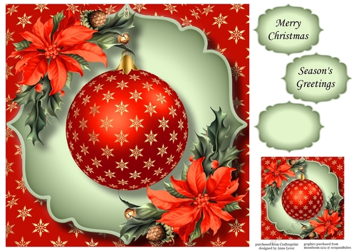 The Gold Snowflakes Bauble 3 8x8
