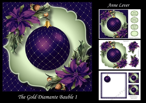 The Gold Diamante Bauble 1