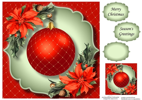 The Gold Diamante Bauble 3 8x8