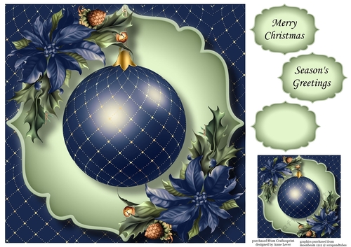 The Gold Diamante Bauble 2 8x8