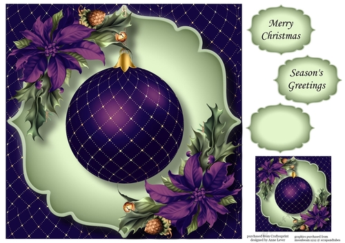 The Gold Diamante Bauble 1 8x8