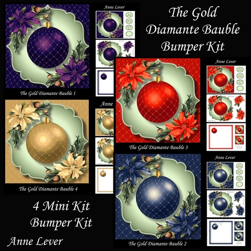 The Gold Diamante Bauble Bumper Kit